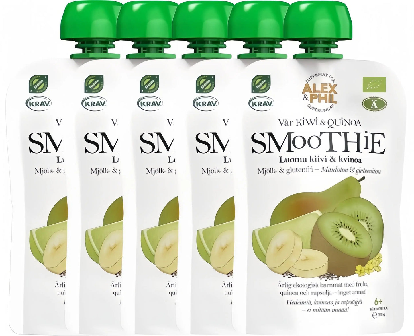 Alex & Phil Smoothie Kiwi & Quinoa 5 x 100g