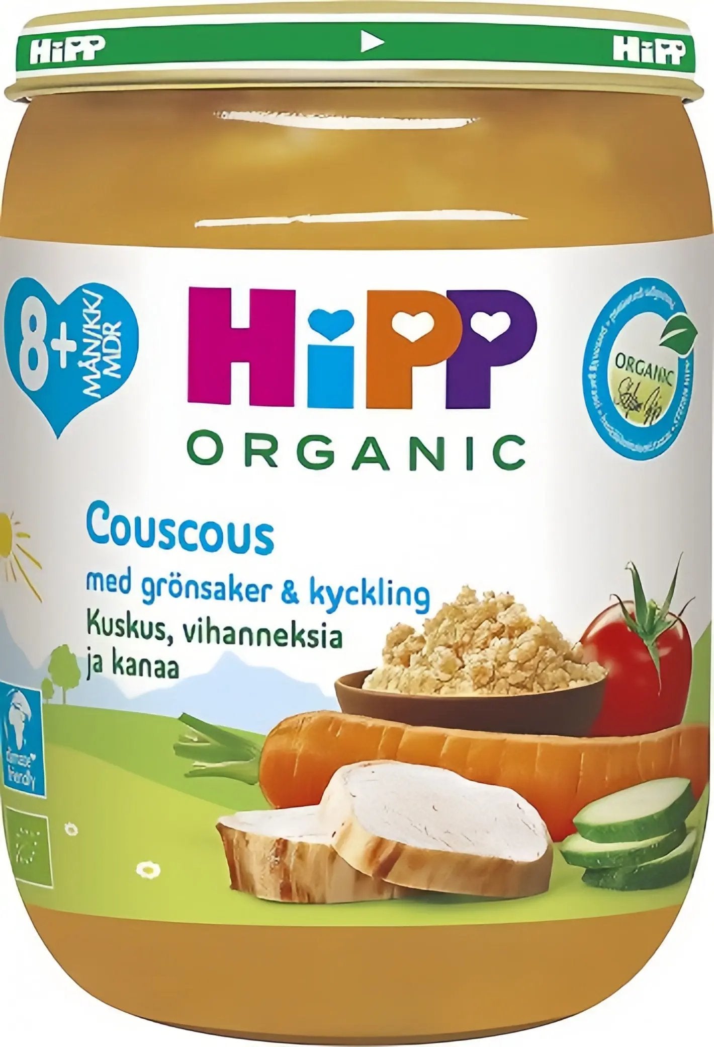 HiPP Couscous Grönsaker & Kyckling 8M 190 g