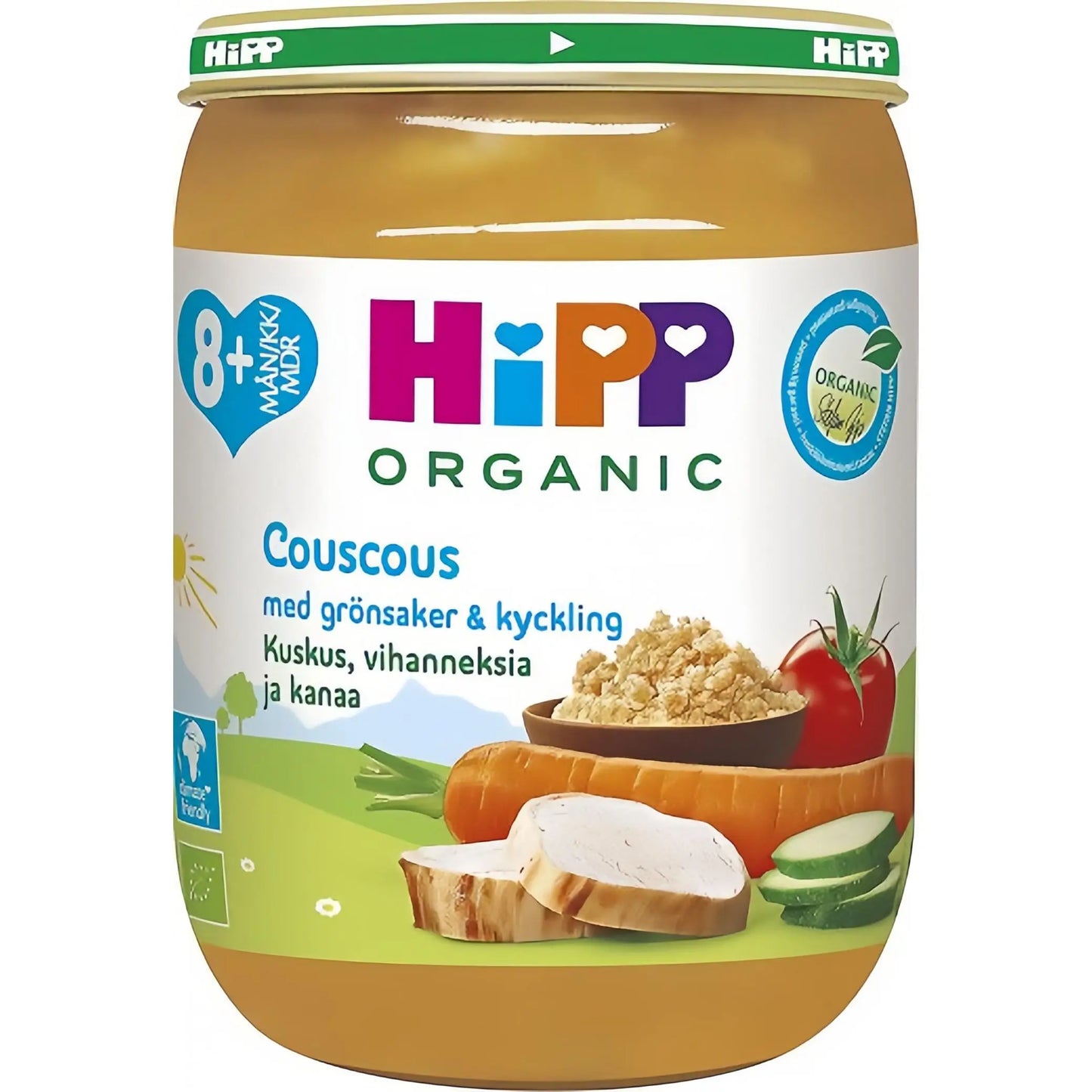HiPP Couscous Grönsaker & Kyckling 8M 190 g HiPP
