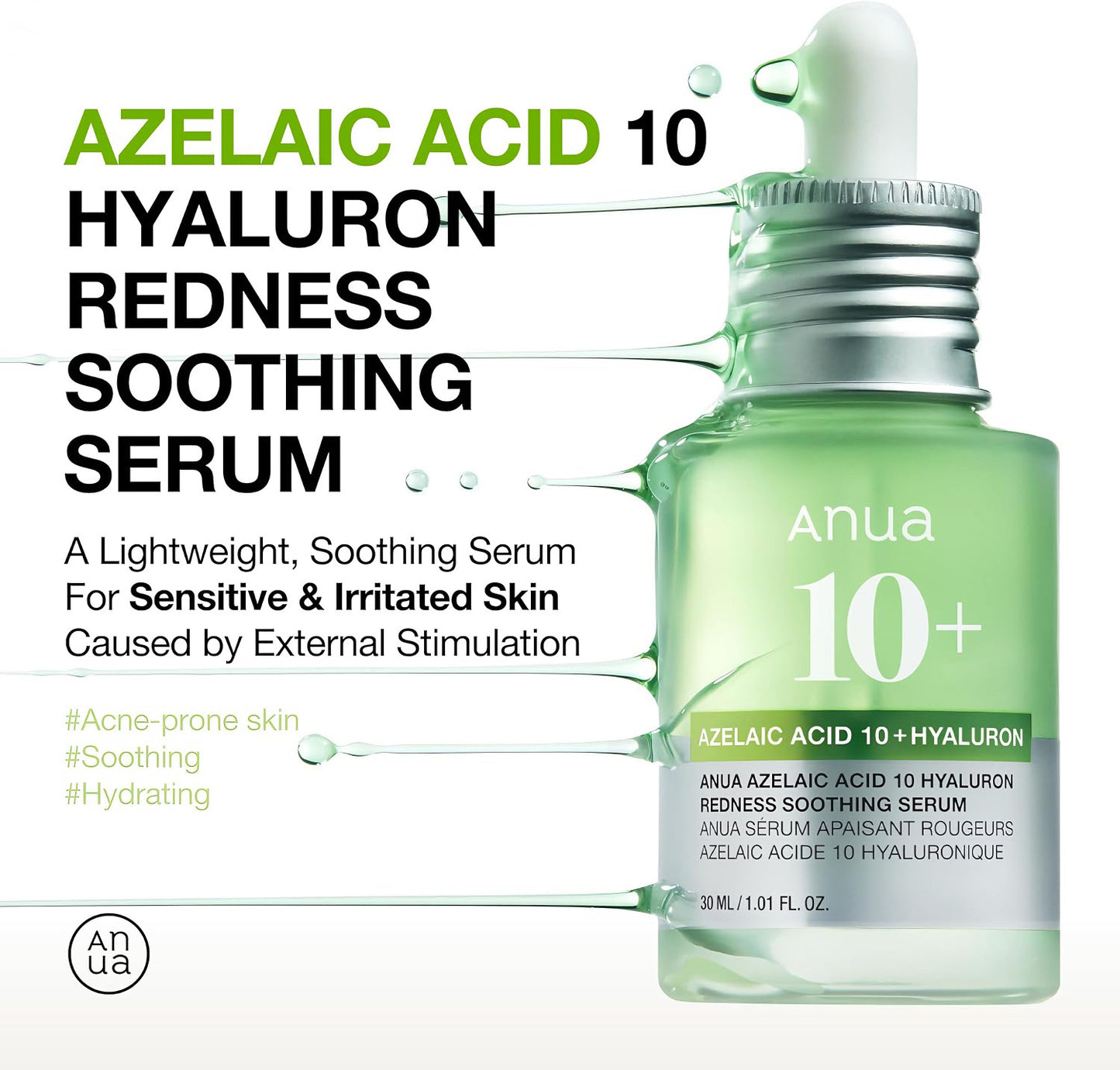 Anua Azelaic Acid 10+ Hyaluron Redness Soothing Serum 30ml