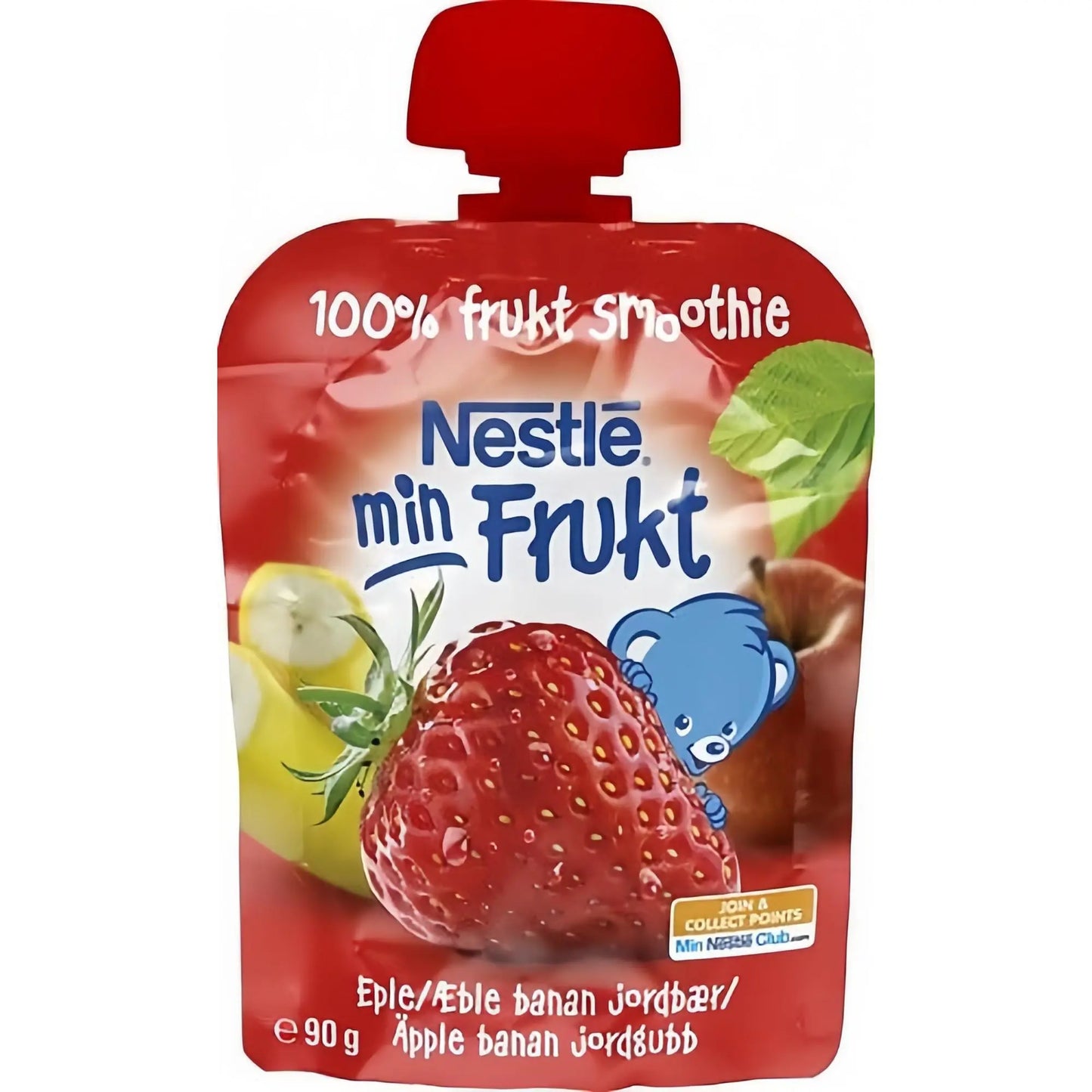 Nestlé Min Frukt Äpple, Banan & Jordgubb 6M 90 g Nestlé Baby & you