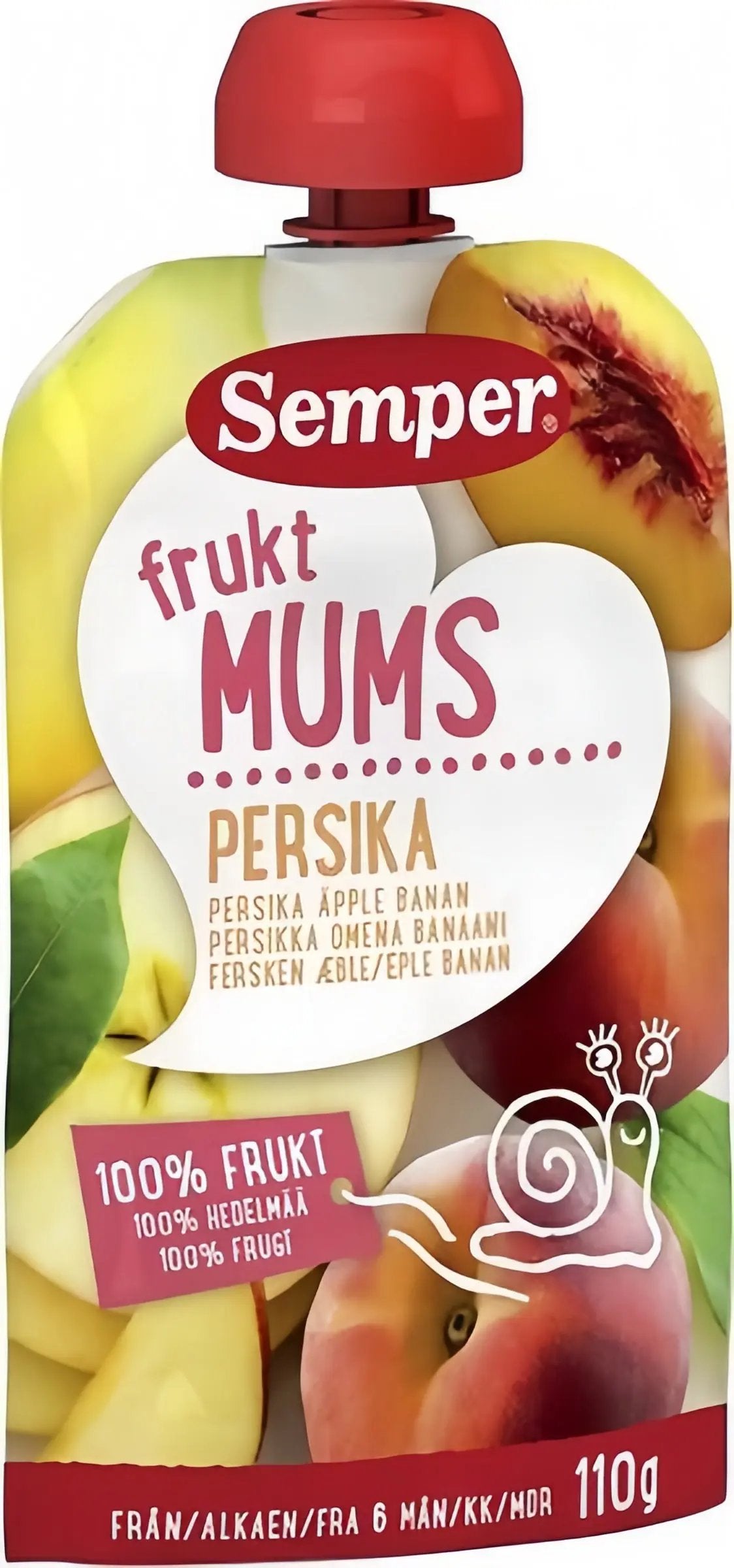 Semper Fruktmums Persika 110 g