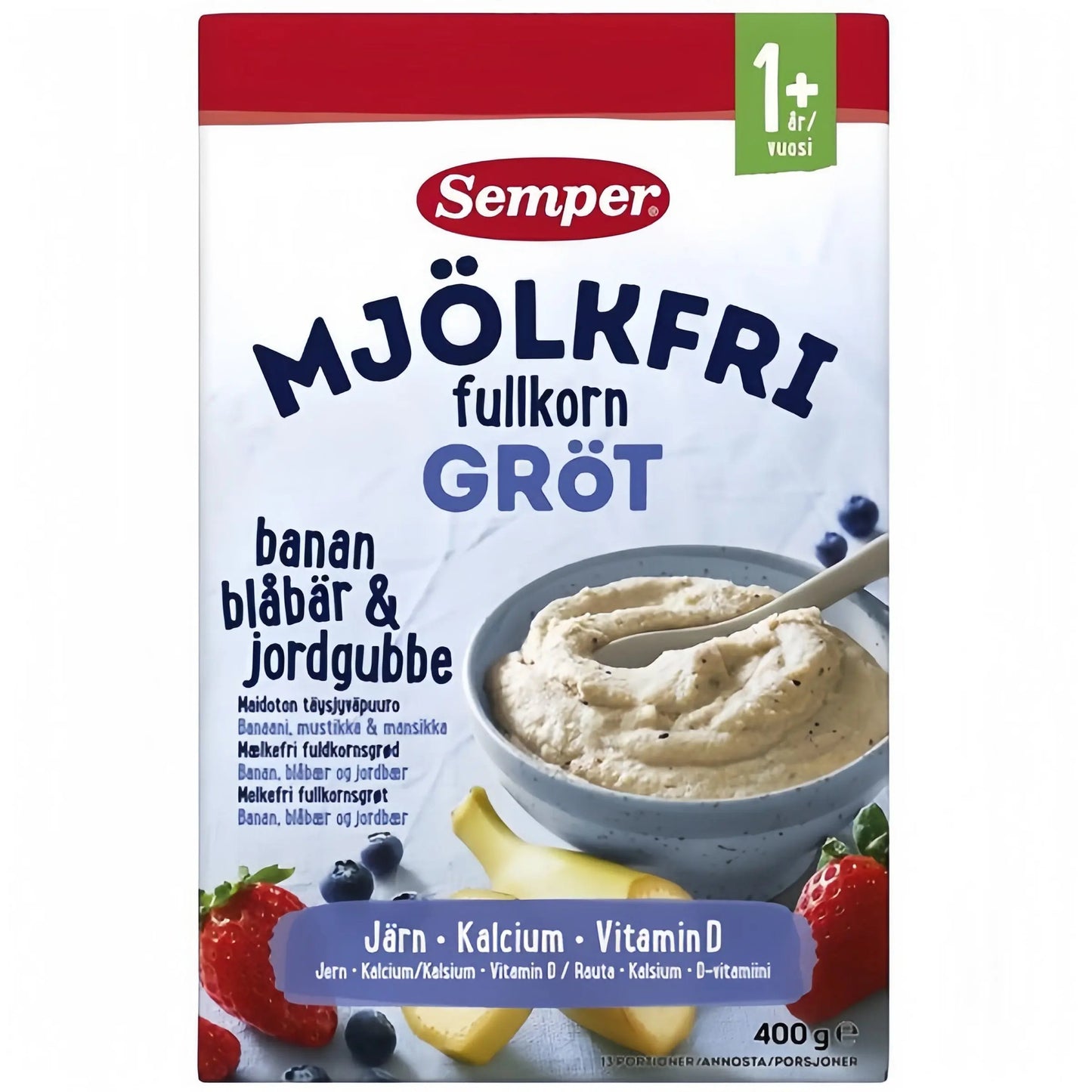 Semper Mjölkfri Fullkornsgröt Bär 400 g