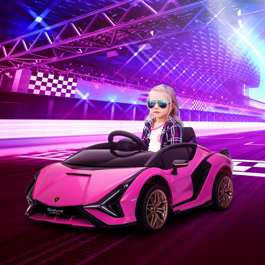 Lamborghini SIAN 12V Elbil för Barn (Rosa) BabyMat.se
