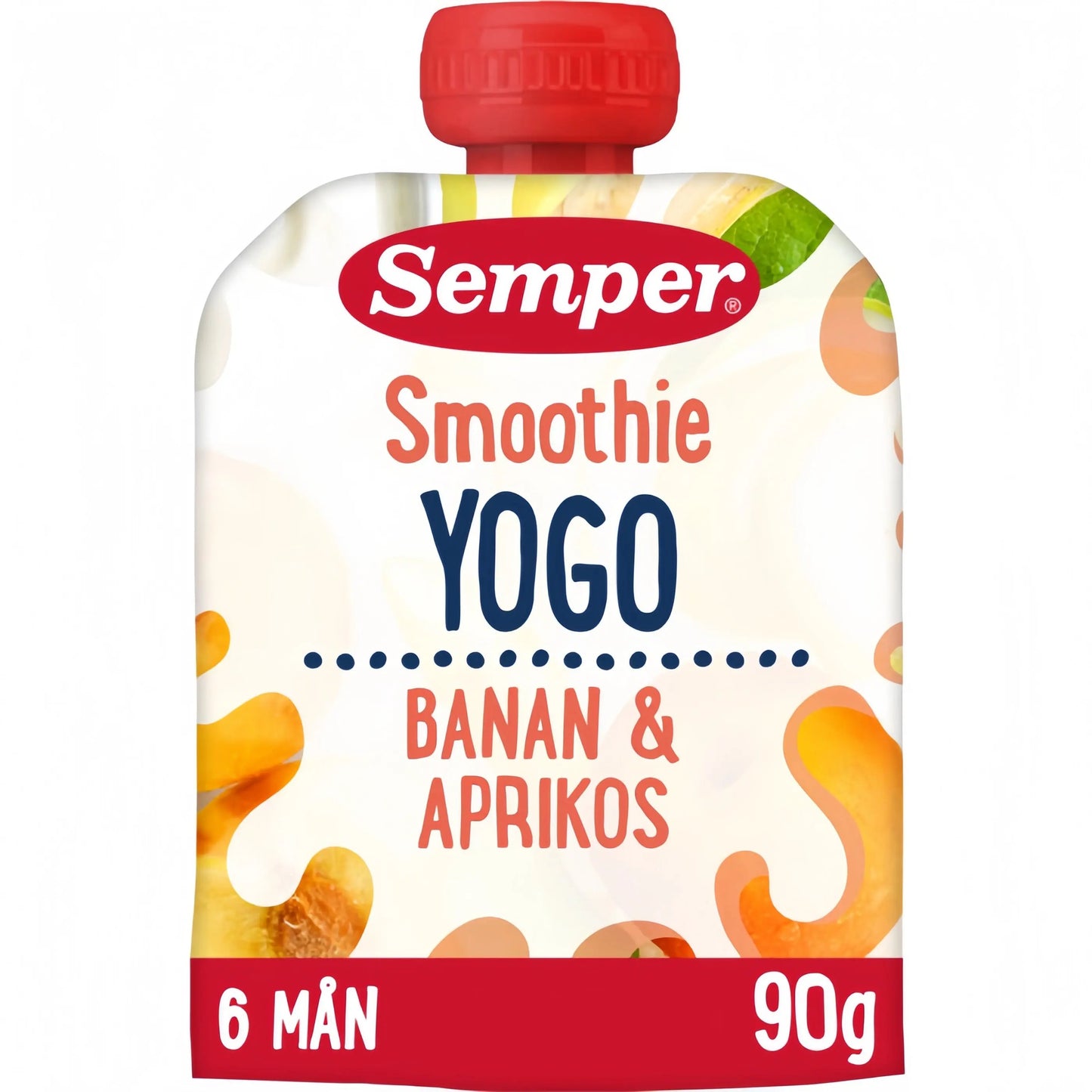 Semper Smoothie Yogo Banan och Aprikos 6M 90 g