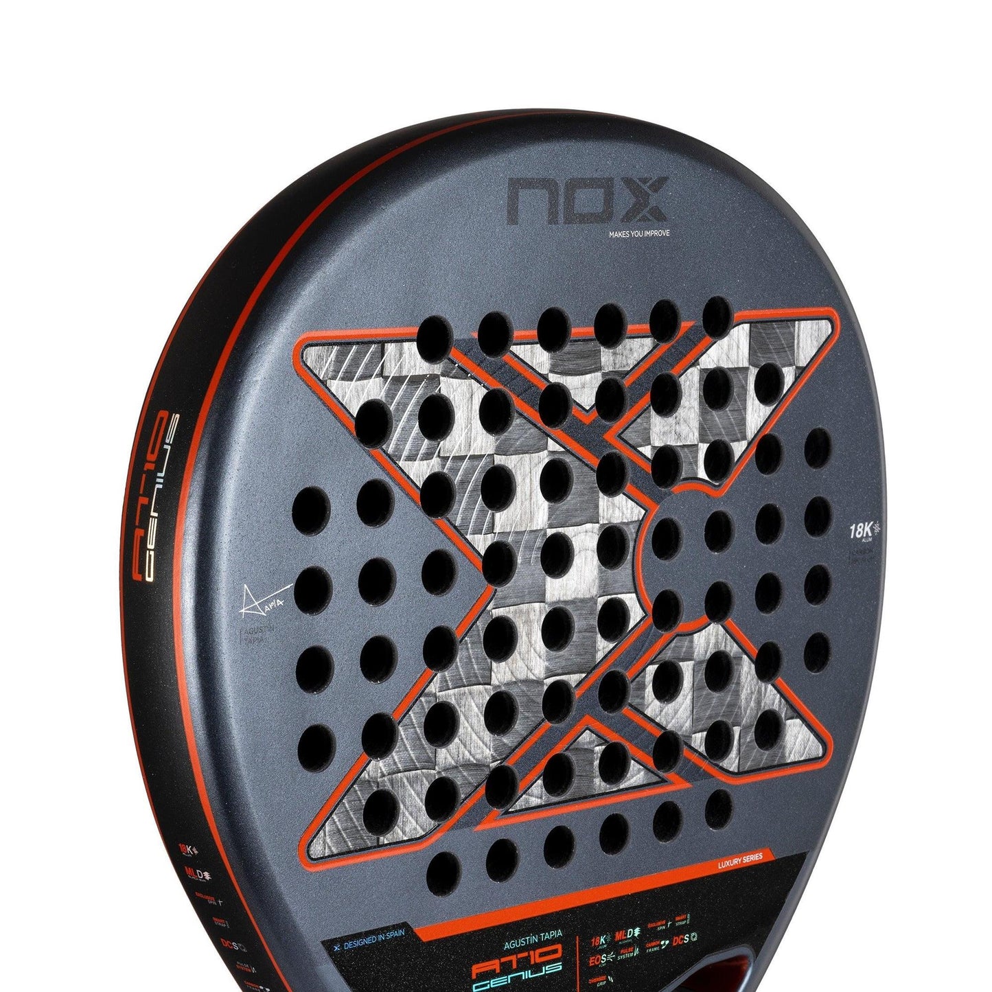 Nox AT10 Luxury Genius 18K Alum – Agustín Tapia Padelracket BabyMat.se