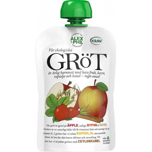 Alex&Phil Gröt med Äpple Nypon & Kanel 6M 100 g Alex&Phil