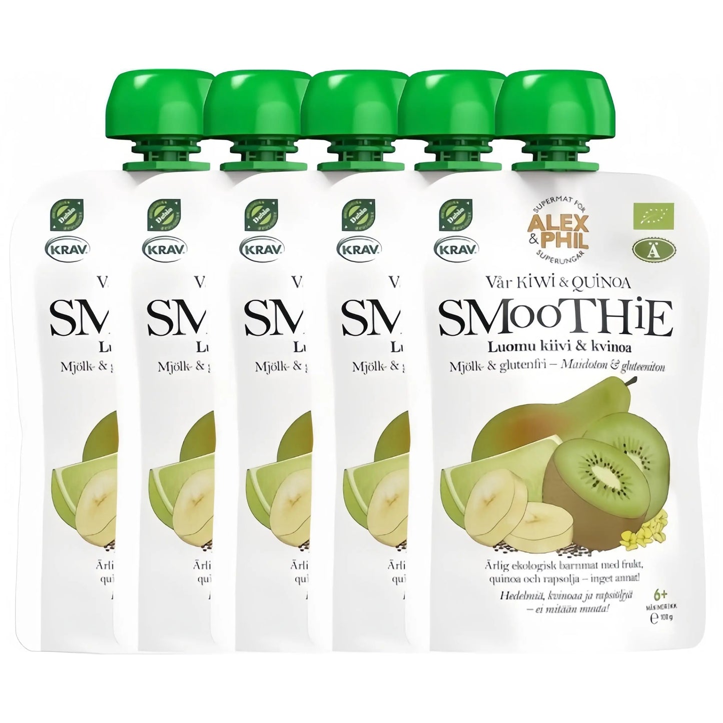 Alex & Phil Smoothie Kiwi & Quinoa 5 x 100g Alex&Phil