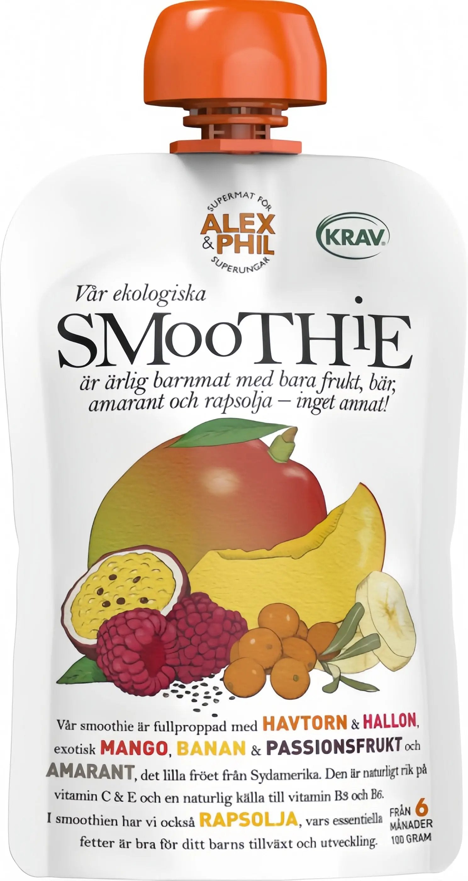 Alex&Phil Smoothie med Havtorn & Mango 6M 100 g