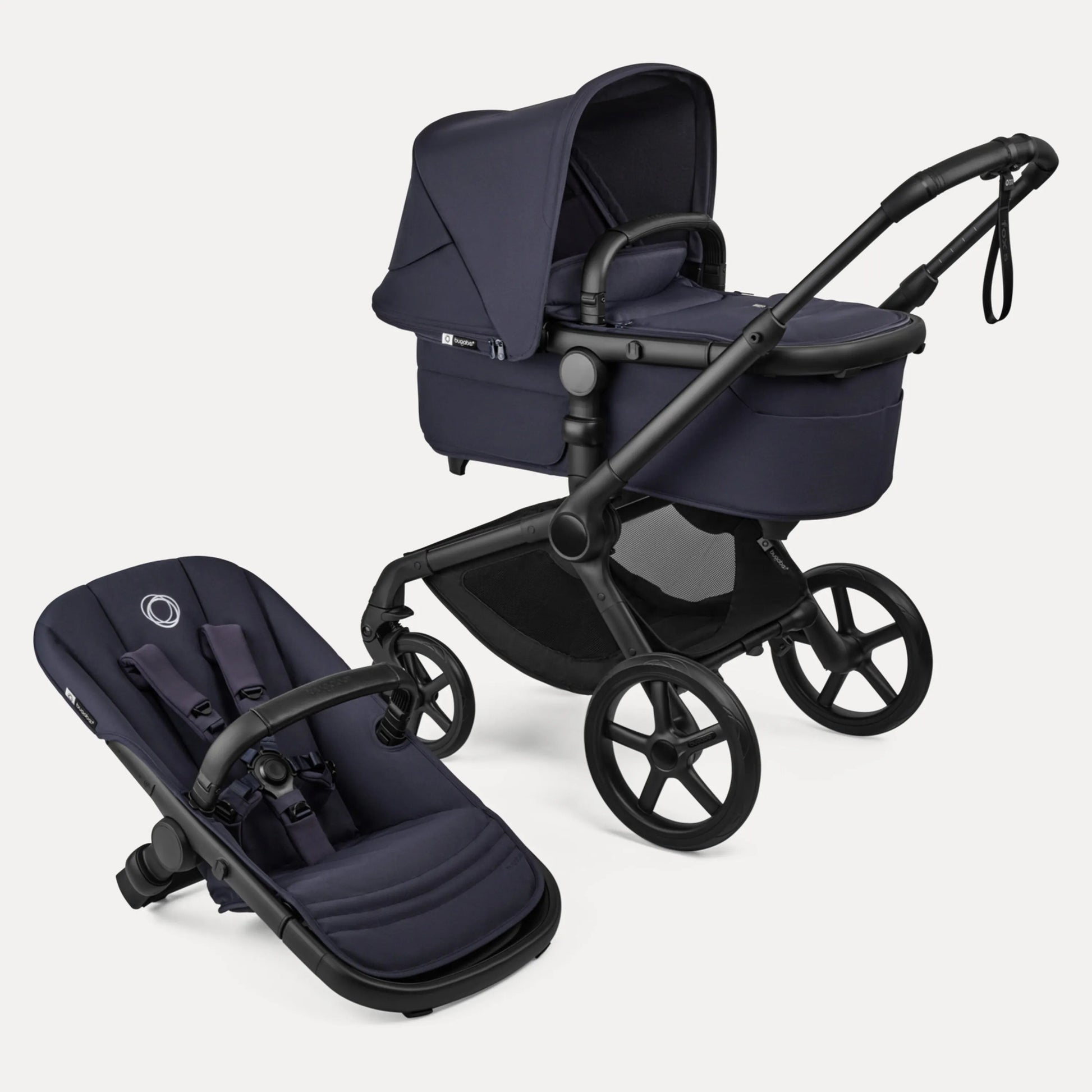 Bugaboo Fox 5 Renew Complete Black/Deep Indigo (Duo) BabyMat.se