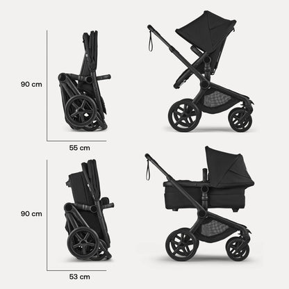 Bugaboo Fox 5 Renew Barnvagn Black Heritage Black BabyMat.se