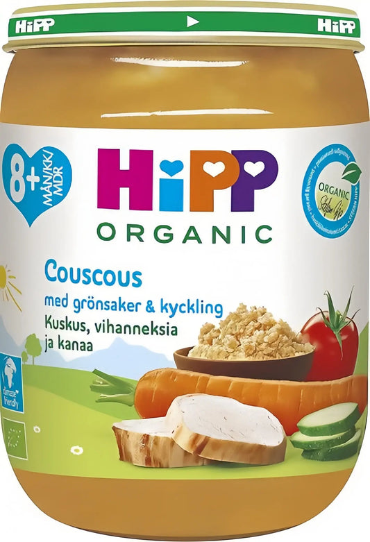 HiPP Couscous Grönsaker & Kyckling 8M 190 g