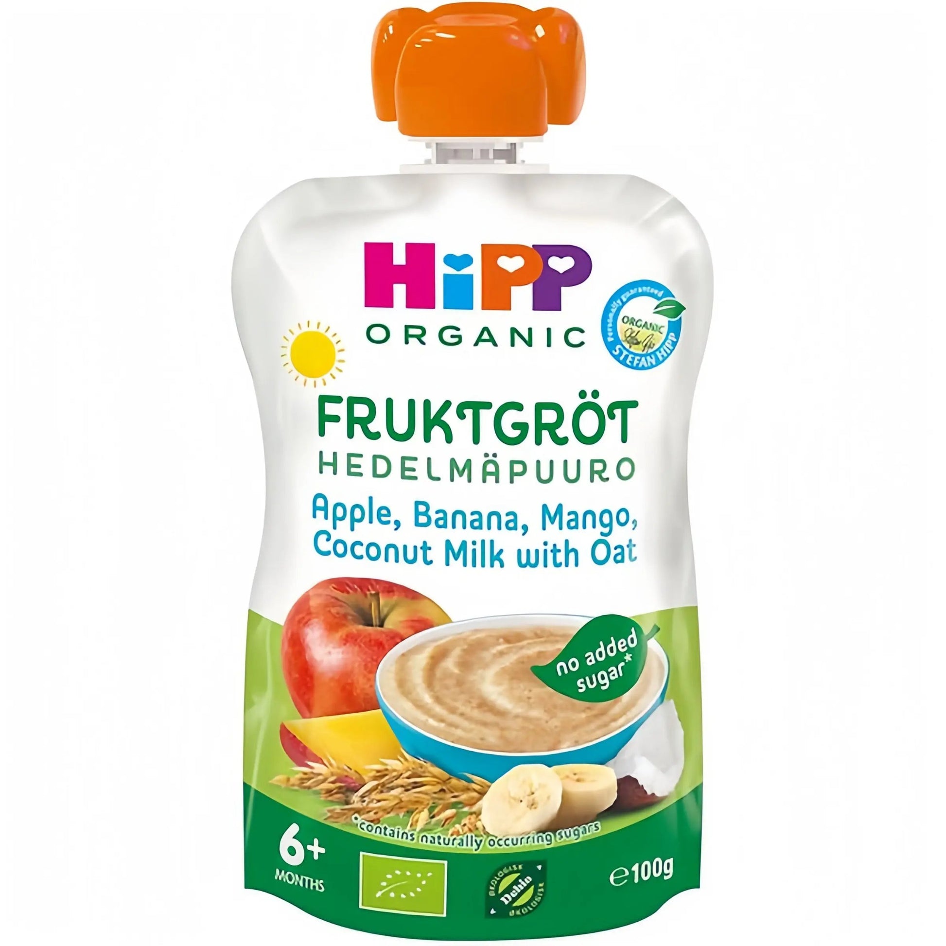 HiPP Klämmis Fruktgröt Apple Banana & Mango 6m