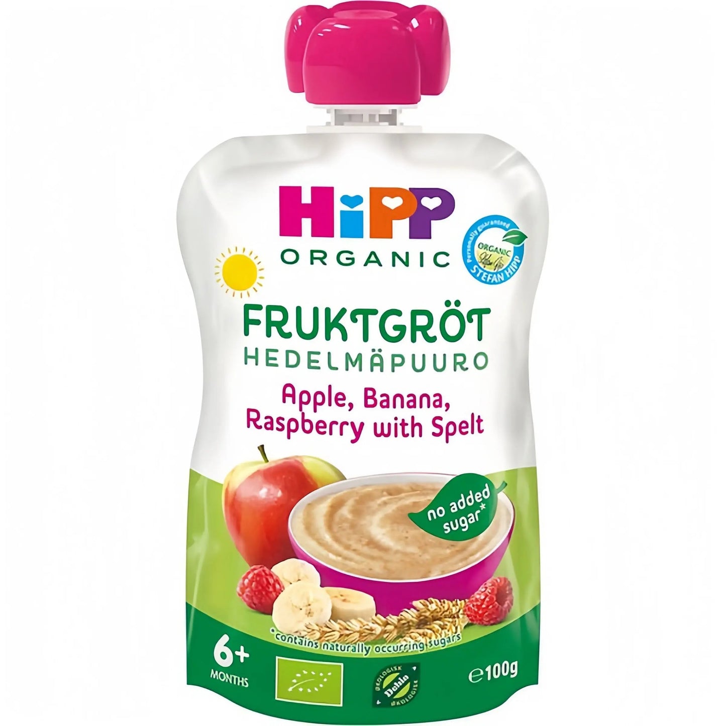 HiPP Klämmis Fruktgröt Apple Banana & Raspberry 6m