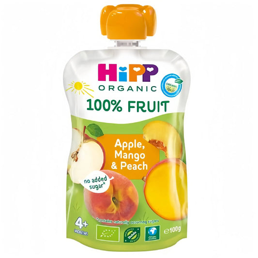 HiPP Klämmis Äpple, Mango & Persika 4M 100 g