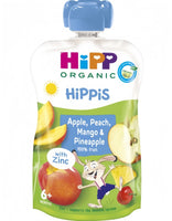 HiPP Klämmis Äpple, Persika, Mango & Ananas med zink 6M 100 g