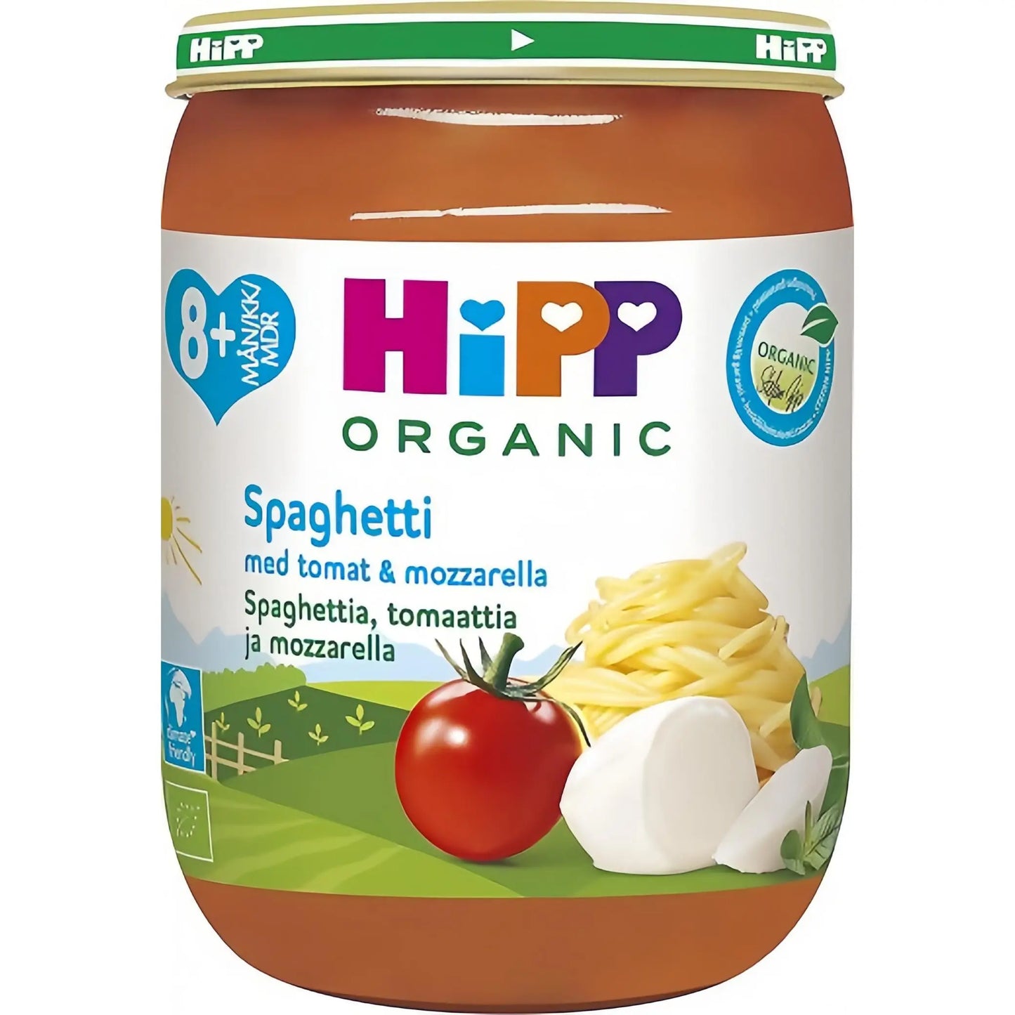 HiPP Spaghetti Tomat & Mozzarella 8M 190 g HiPP