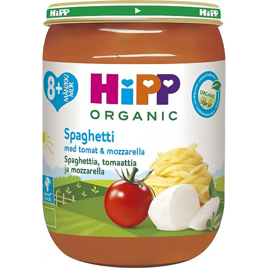 HiPP Spaghetti Tomat & Mozzarella 8M 190 g HiPP