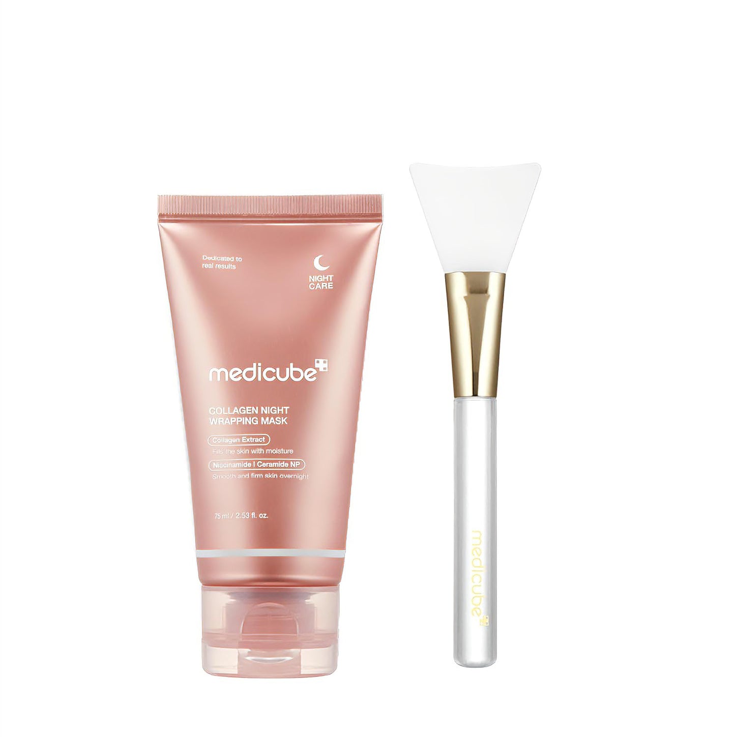 Medicube Collagen Night Wrapping Mask 75ml + Sminkborste