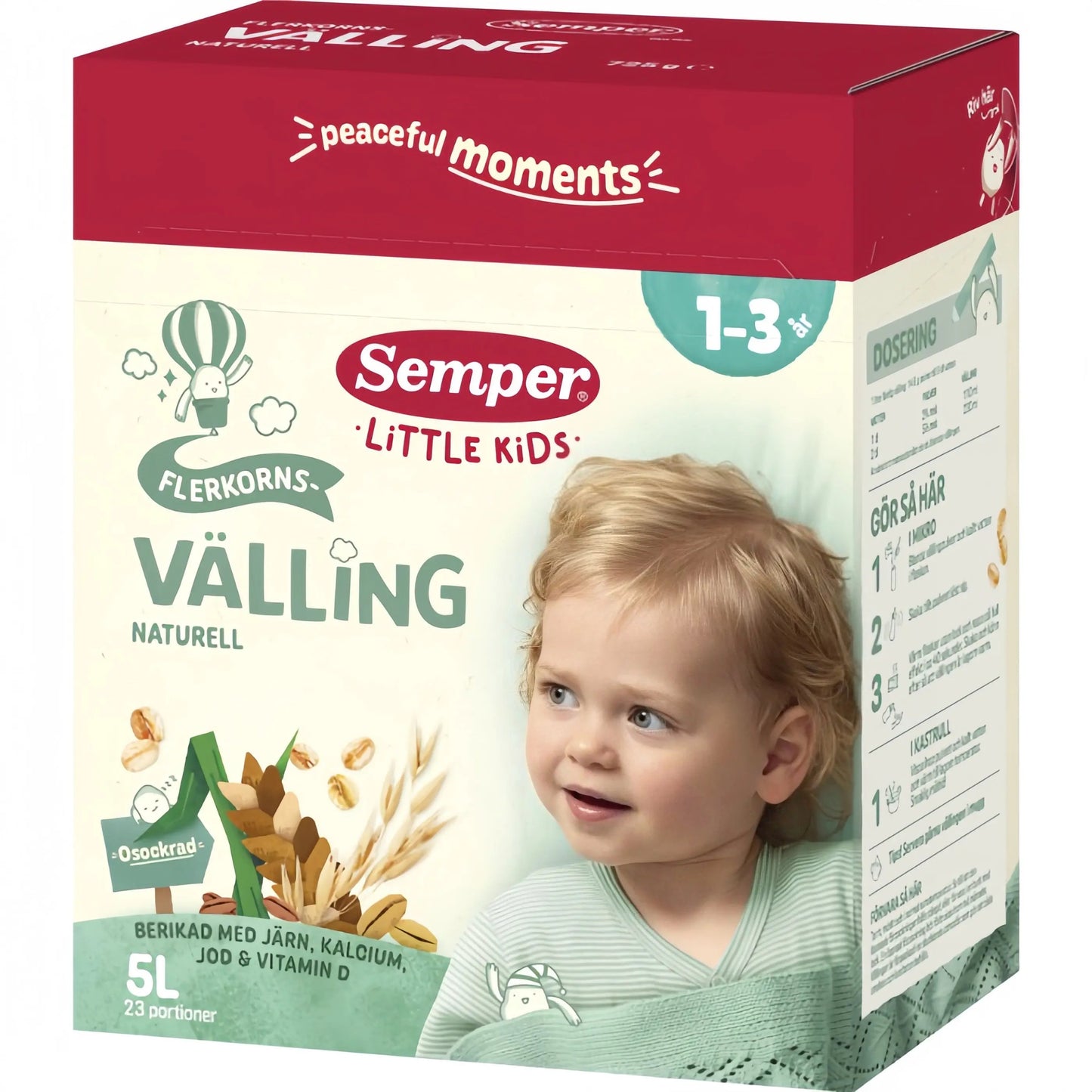 Semper Flerkornsvälling Naturell 1-3 år 5 L