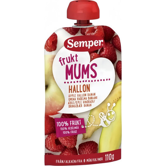 Semper Fruktmums Hallon 110 g Semper