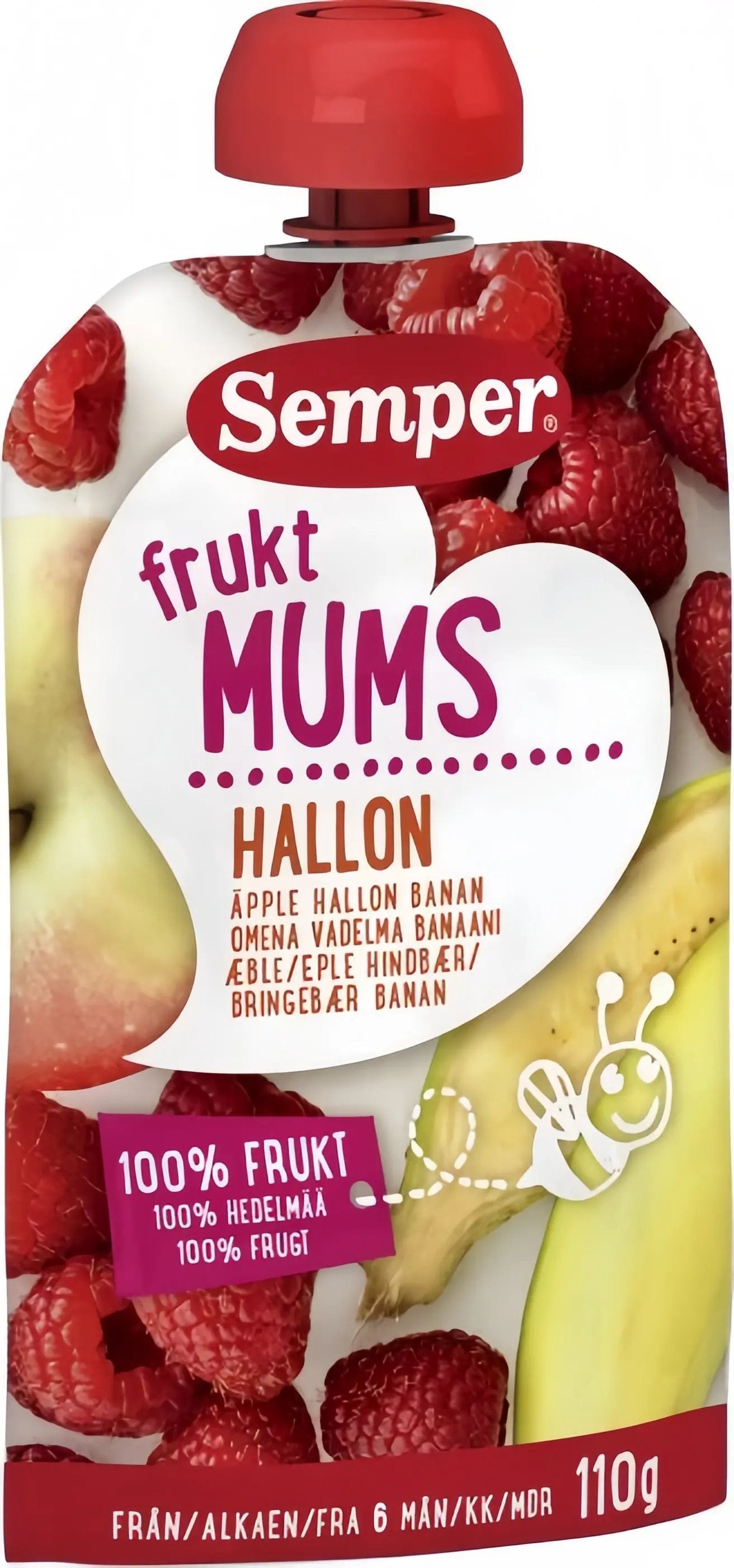 Semper Fruktmums Hallon 110 g