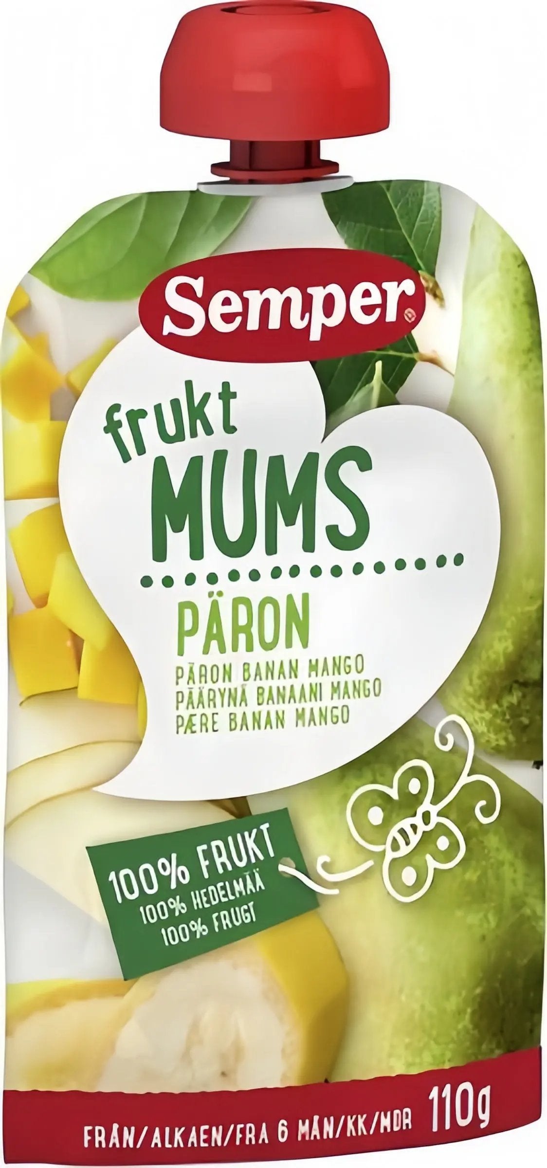 Semper Fruktmums Päron 110 g