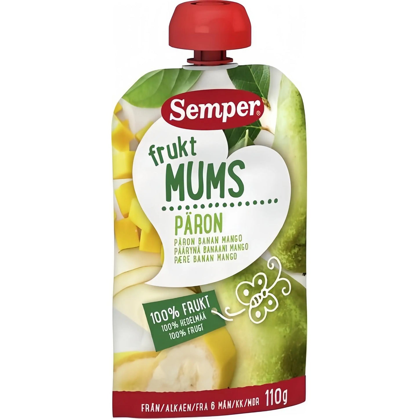 Semper Fruktmums Päron 110 g Semper