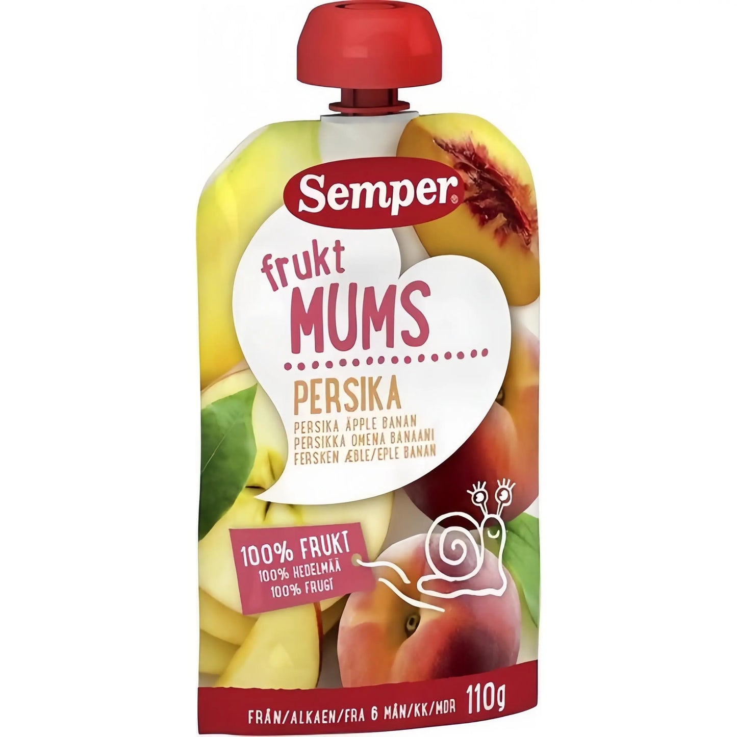 Semper Fruktmums Persika 110 g Semper