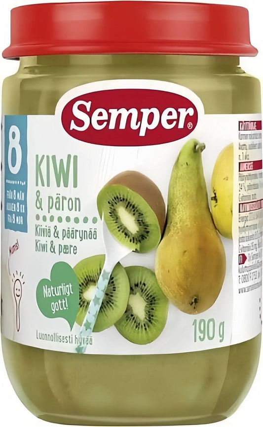 Semper Fruktpuré Kiwi & Päron 8M 190 g