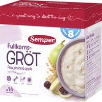 Semper Fullkornsgröt med katrinplommon & päron 8-15M 470 g