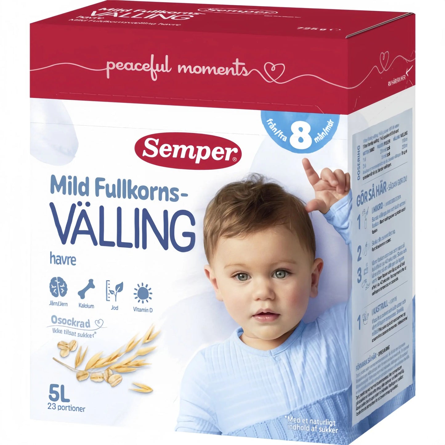 Semper Fullkornsvälling Mild med Havre 8M 5 L