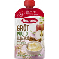 Semper Grötklämmis Äpple, Banan & Kanel 120 g Semper