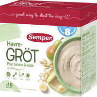 Semper Havregröt med Päron & Banan 8M 480 g