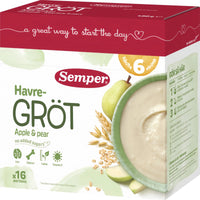 Semper Havregröt med Äpple & Päron 6M 480 g
