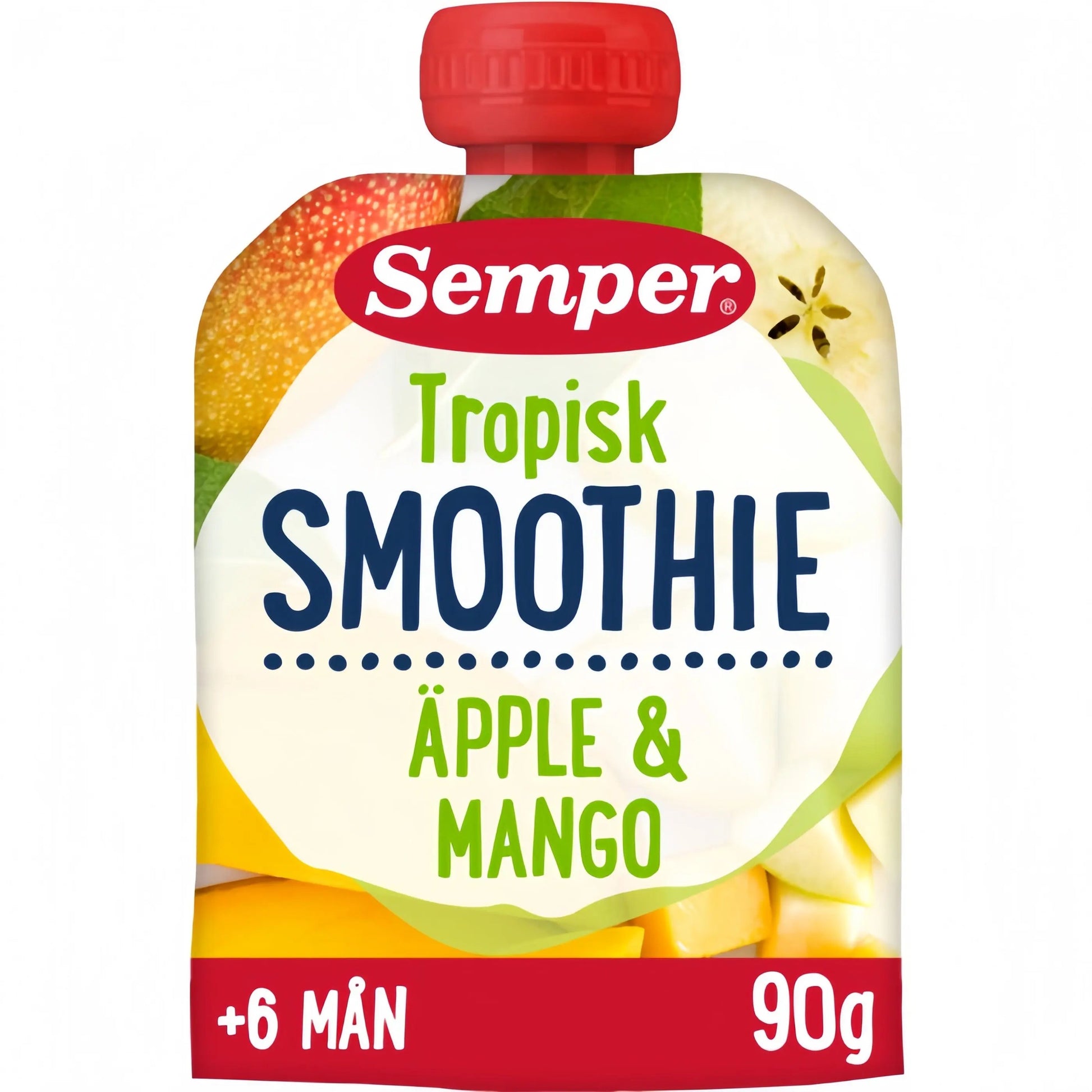Semper Tropisk Smoothie Äpple och Mango 6M 90 g