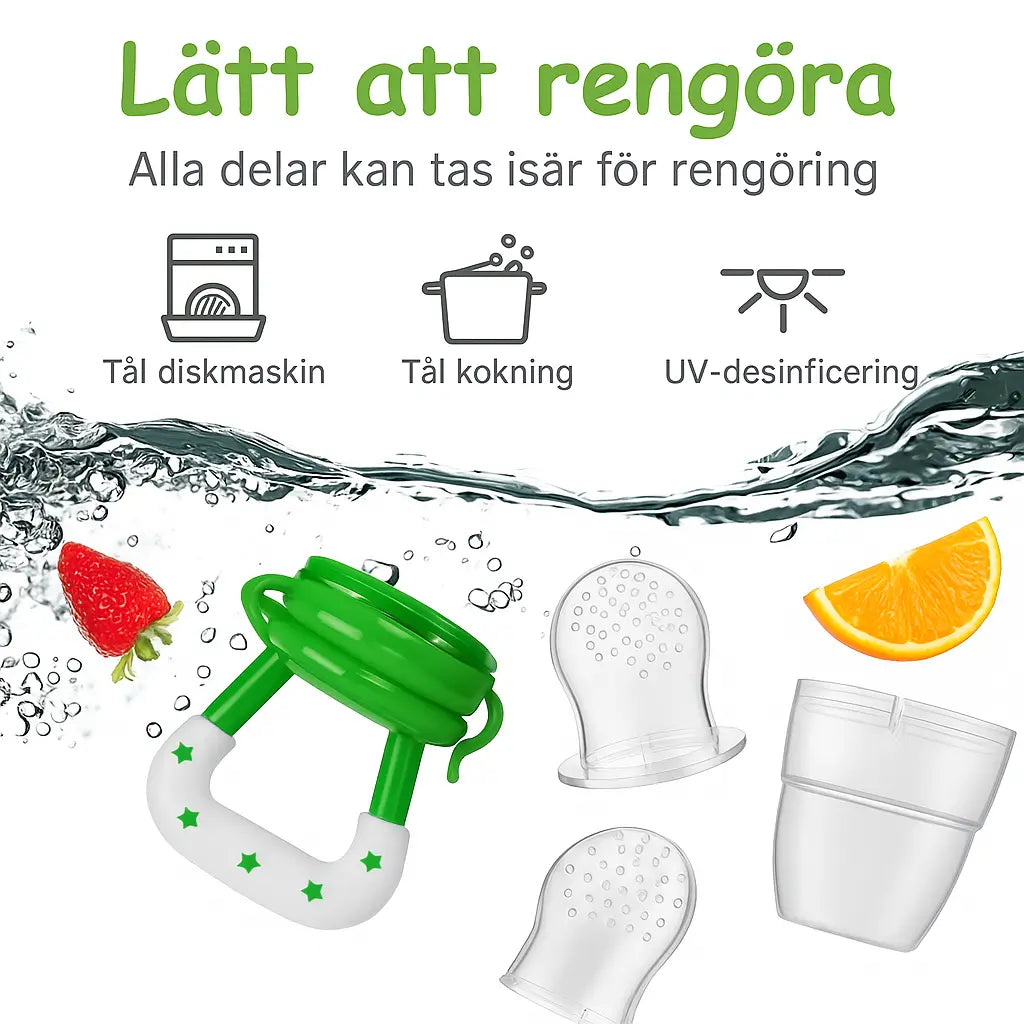 Fruktmatare för Bebisar – Napp med Silikonfilter för Säker Matning BabyMat.se