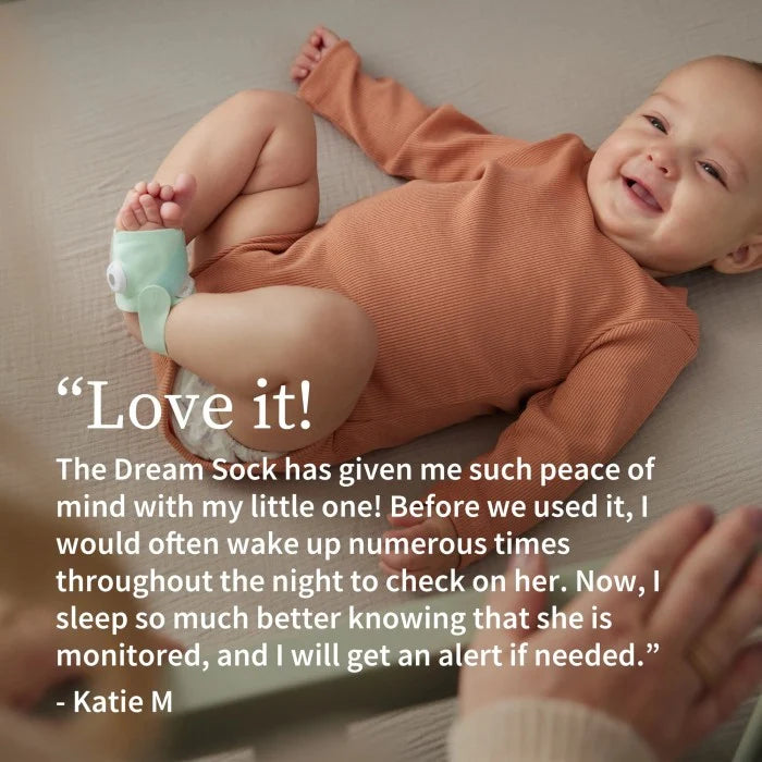 Owlet Baby Monitor with Pulse Oximeter Dream Sock Dusty Rose BabyMat.se