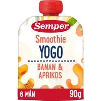 Semper Smoothie Yogo Banan och Aprikos 6M 90 g