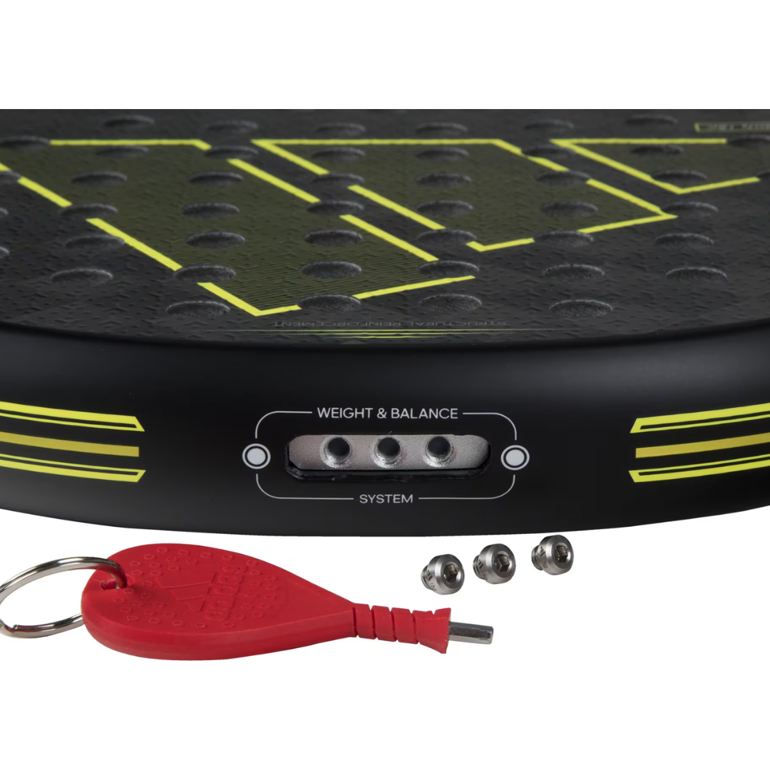 Adidas Adipower Multiweight 3.3 Svart/Gul – Avancerad Padelracket BabyMat.se